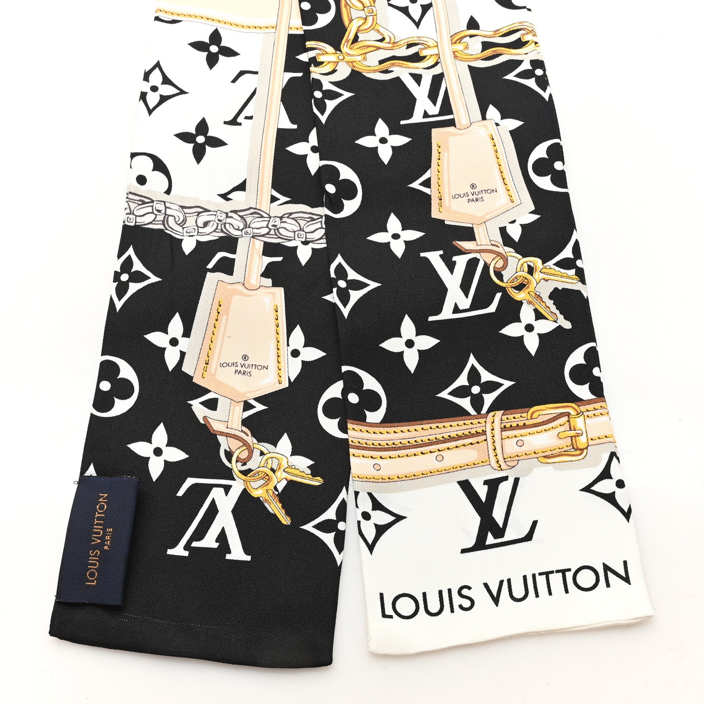 Silk Monogram Confidential Bandeau Black