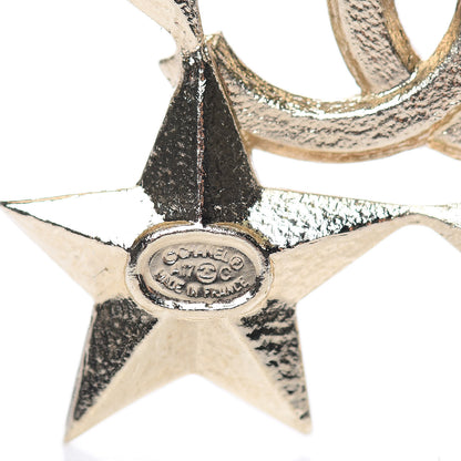 Chanel Baguette Crystal CC Star Brooch Gold 4 of 4