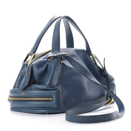 Chloe Calfskin Cary Zipped Shoulder Bag Petrol 3 of 11