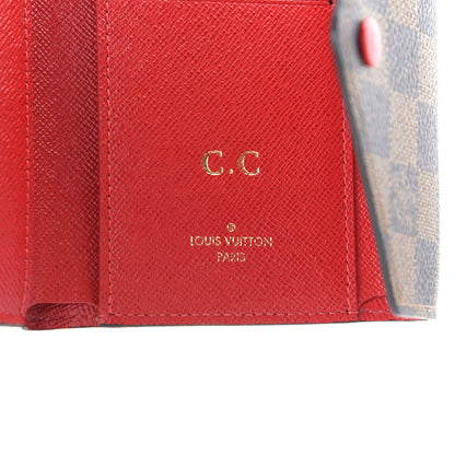 Louis Vuitton Damier Ebene Victorine Wallet Red 6 of 8