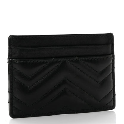Gucci Calfskin Matelasse GG Marmont Card Holder Black 3 of 6