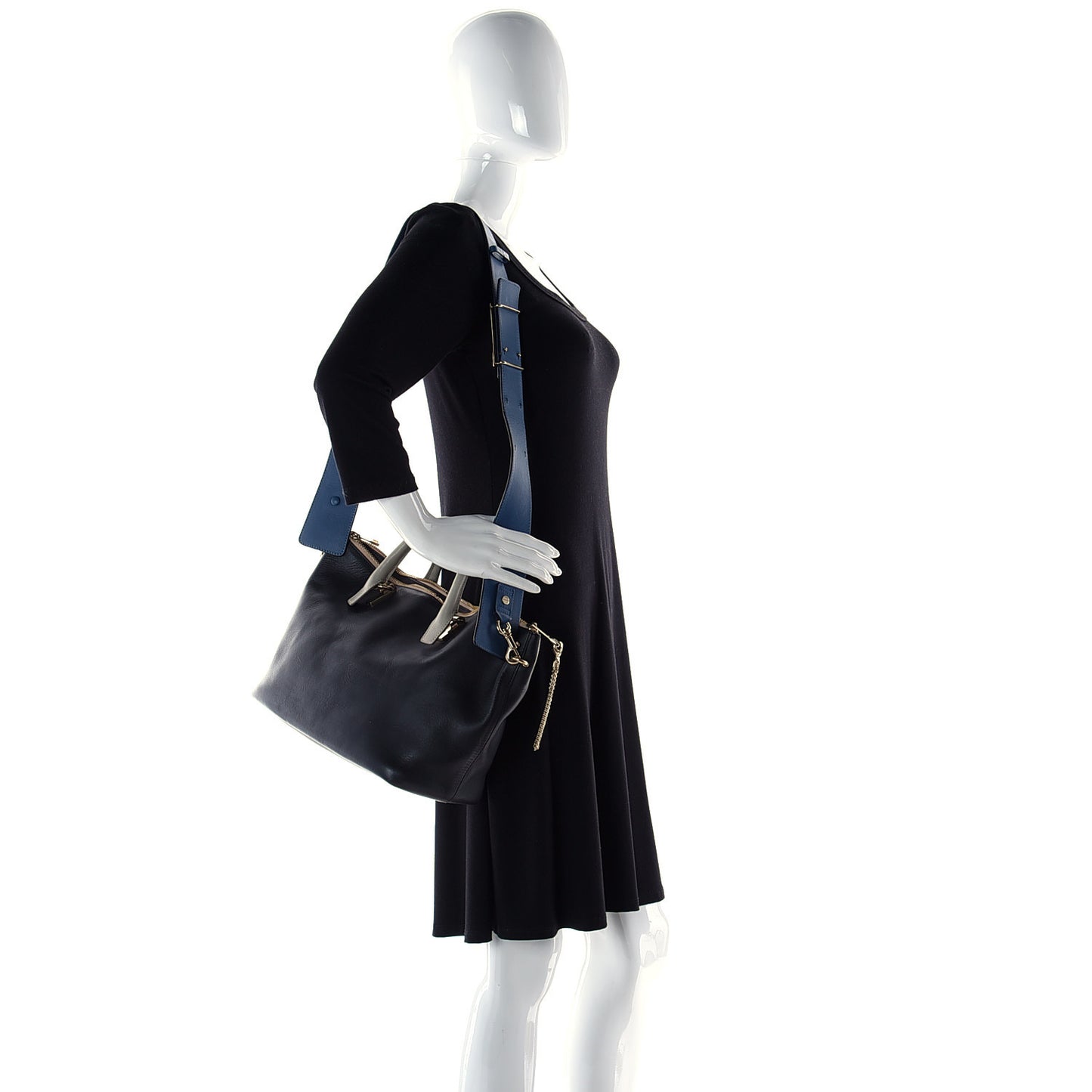 Smooth Calfskin Medium Baylee Tote Black