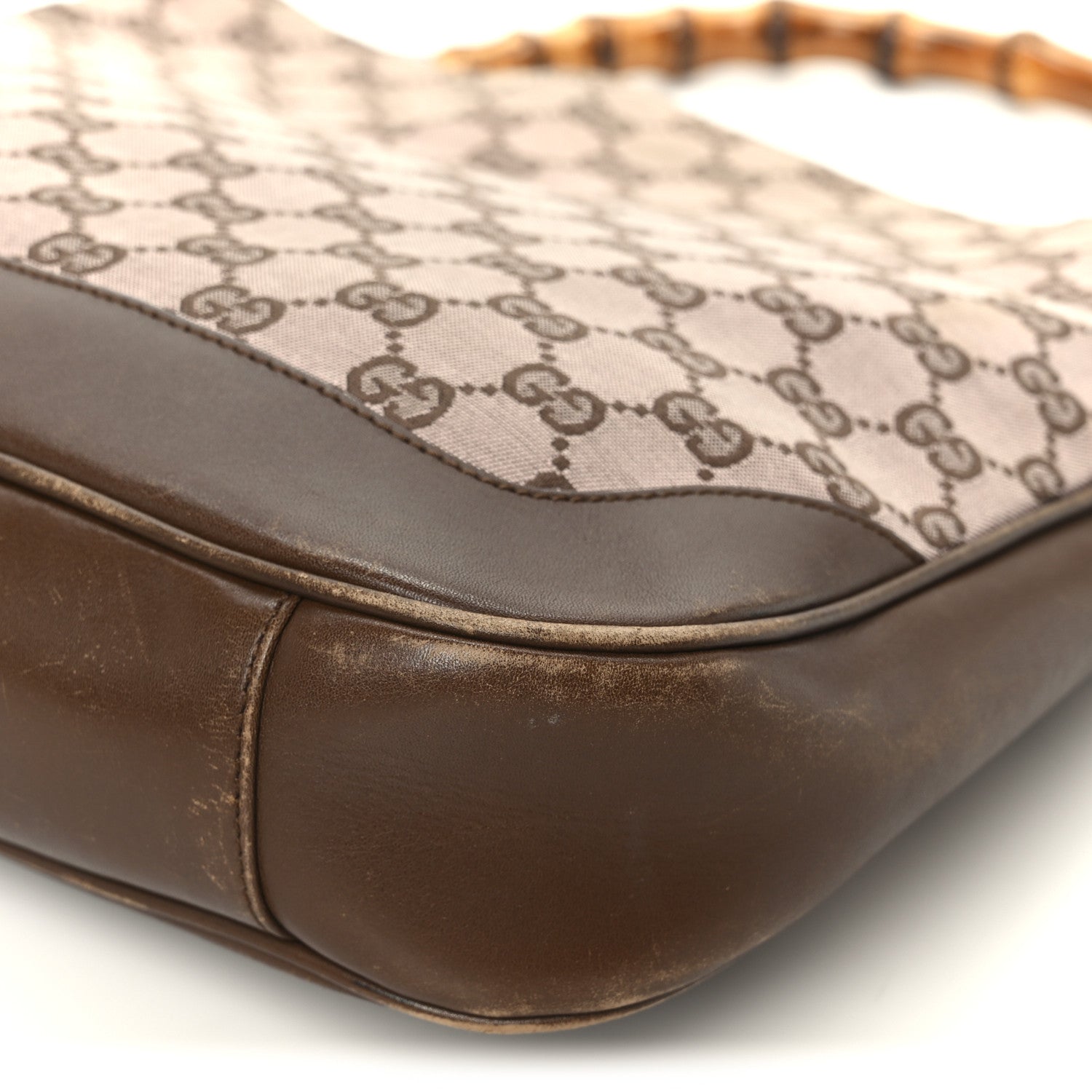 Gucci Monogram Bamboo Top Handle Bag Brown Pink 13 of 13