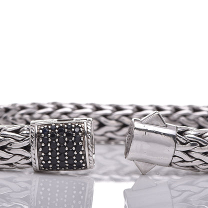 John Hardy Sterling Silver Black Sapphire 10.5mm Classic Chain Bracelet 5 of 6