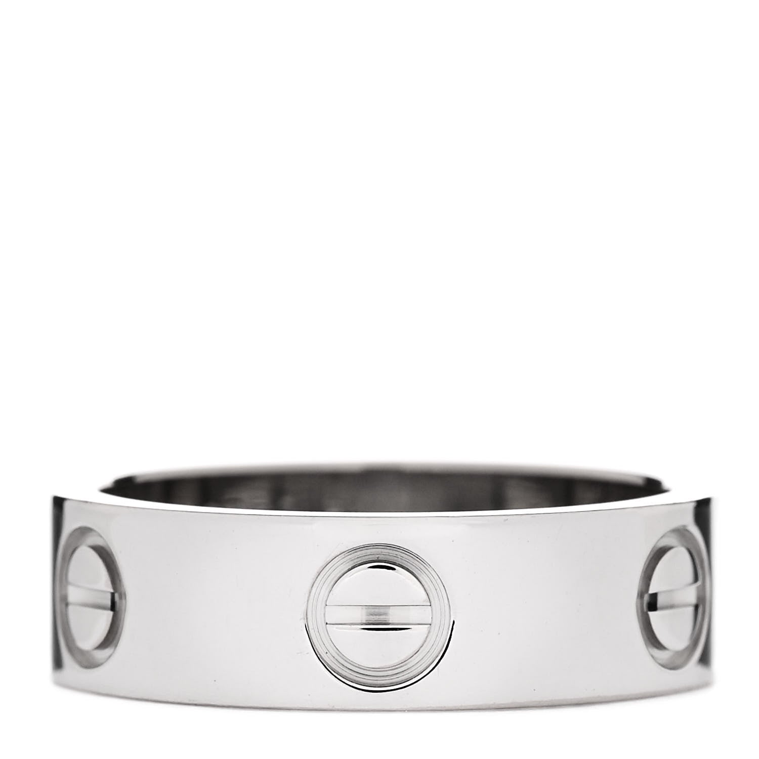 Cartier 18K White Gold 5.5mm LOVE Ring 51 5.75 1 of 5