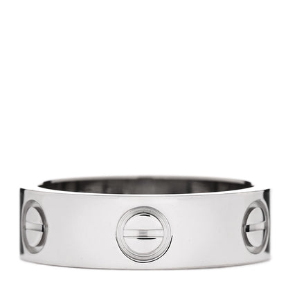 Cartier 18K White Gold 5.5mm LOVE Ring 51 5.75 1 of 5