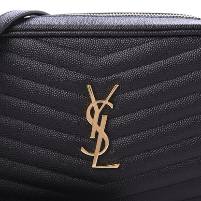 Saint Laurent Grain De Poudre Matelasse Monogram Mini Lou Camera Bag Black 9 of 9