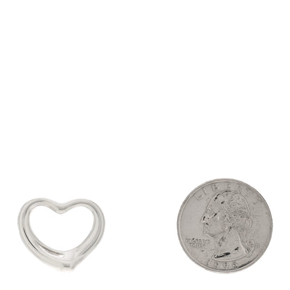 Tiffany Sterling Silver 22mm Elsa Peretti Open Heart Pendant 2 of 3