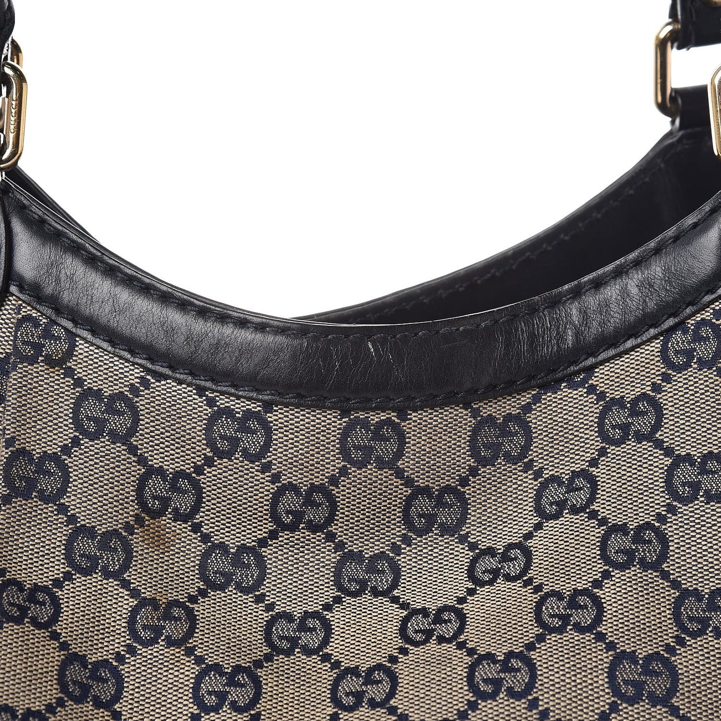 Monogram Calfskin Large Sukey Tote Beige Blue