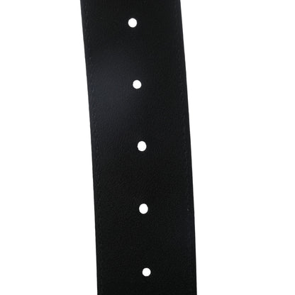 Gucci Textured Dollar Calfskin Nickel Double G 40mm Belt 95 38 Black 4 of 5