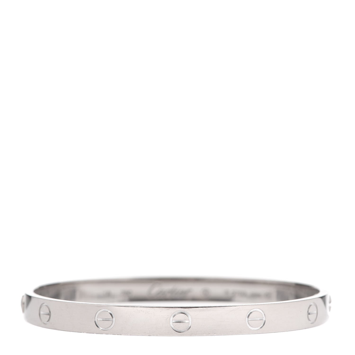 Cartier 18K White Gold LOVE Bracelet 18 1 of 6