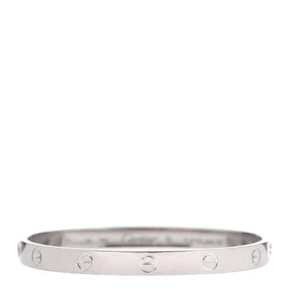 Cartier 18K White Gold LOVE Bracelet 18 1 of 6