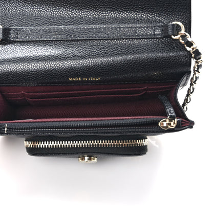Chanel Caviar Quilted Business Affinity Clutch With Chain Black 5 of 10
