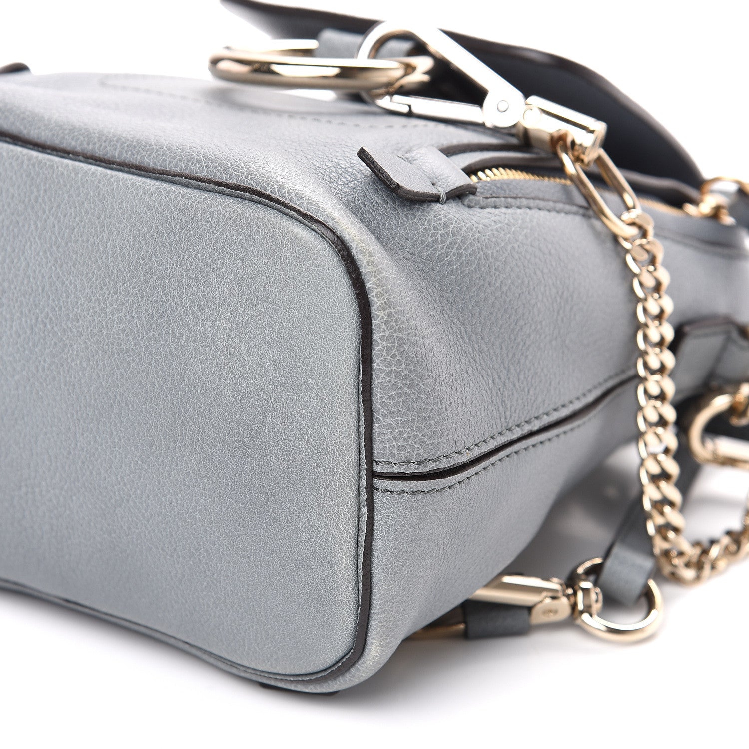 Chloe Suede Calfskin Mini Faye Backpack Cloudy Blue 9 of 9