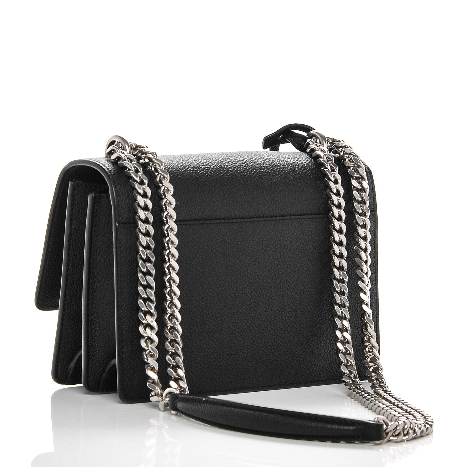 Saint Laurent Grained Calfskin Small Monogram Sunset Black 3 of 6