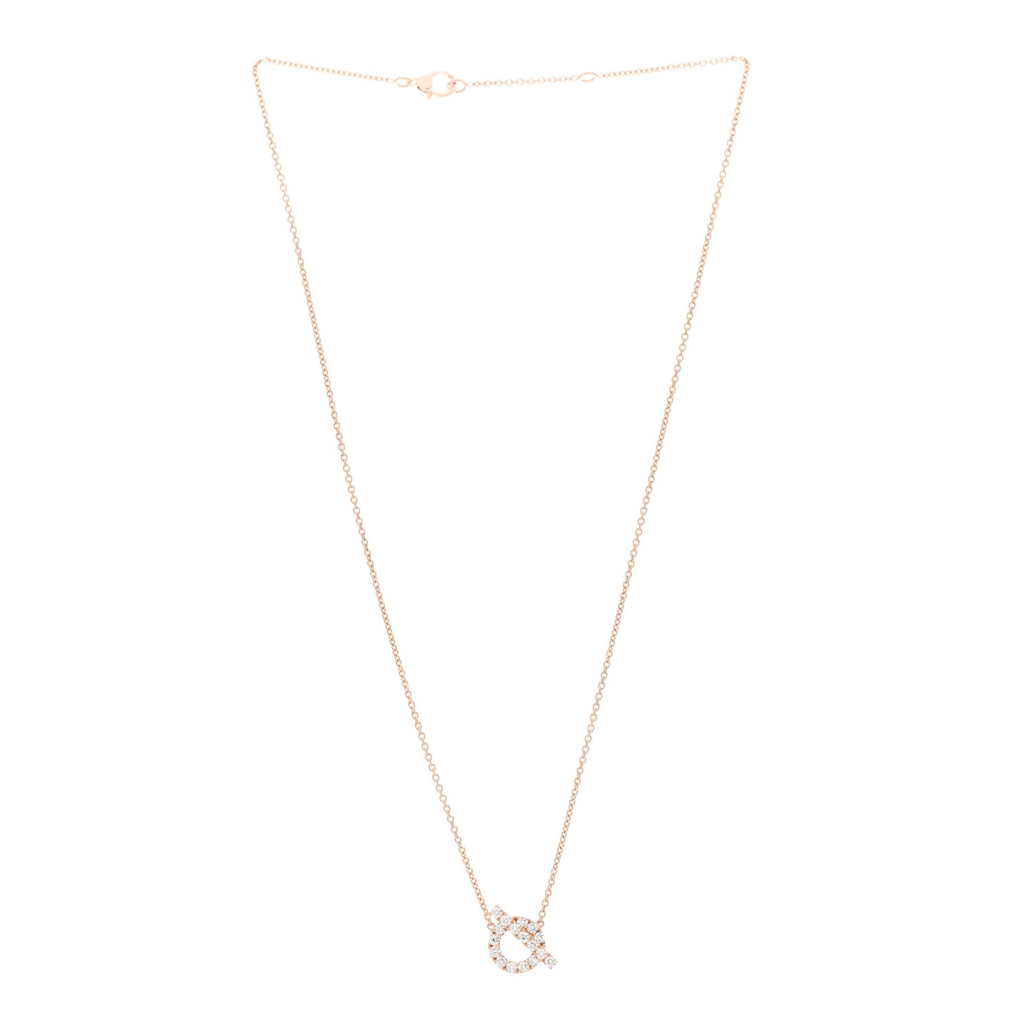 18K Rose Gold Diamond Finesse Pendant Necklace