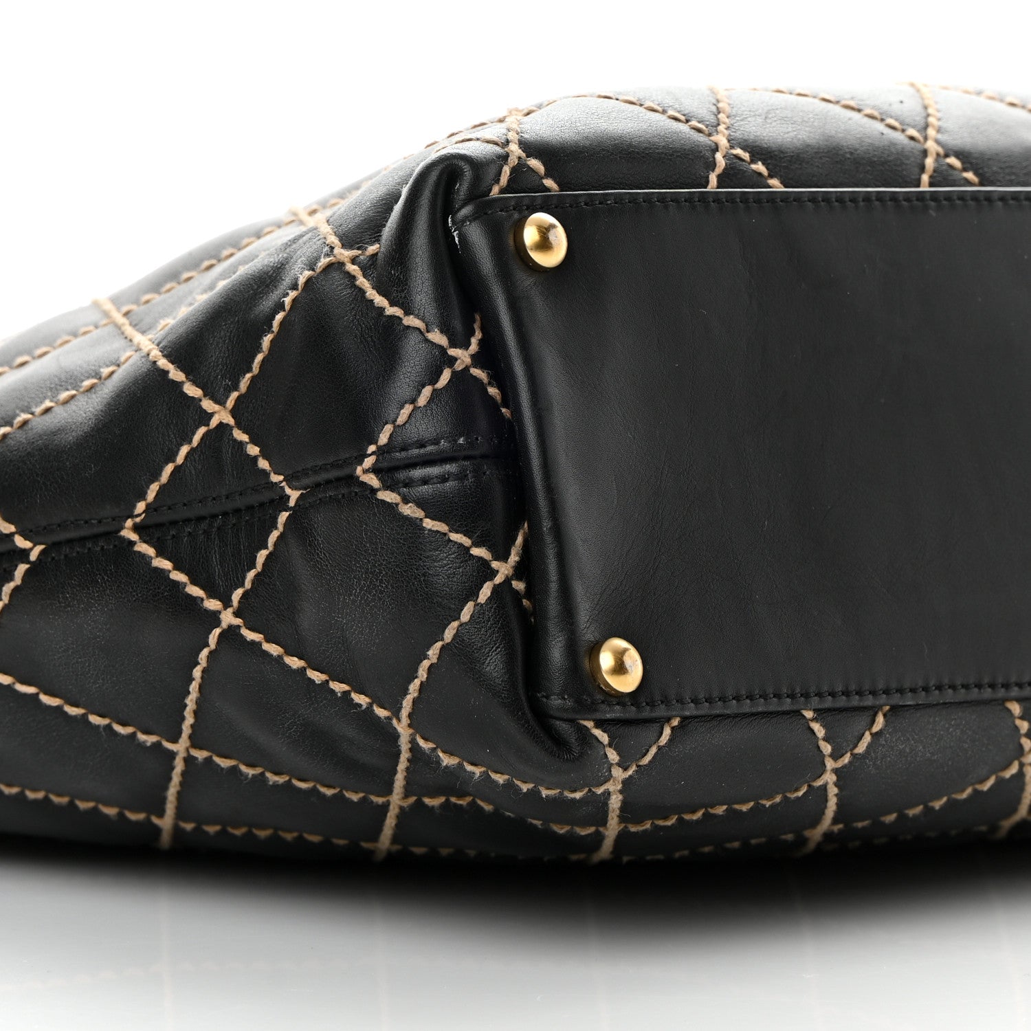 Chanel Calfskin Wild Stitch Large Tote Black 8 of 17