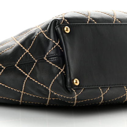 Chanel Calfskin Wild Stitch Large Tote Black 8 of 17