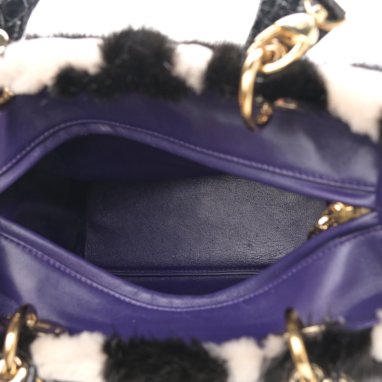 Christian Dior Mink Fur Crocodile Patchwork Medium Lady Dior Multicolor 7 of 11