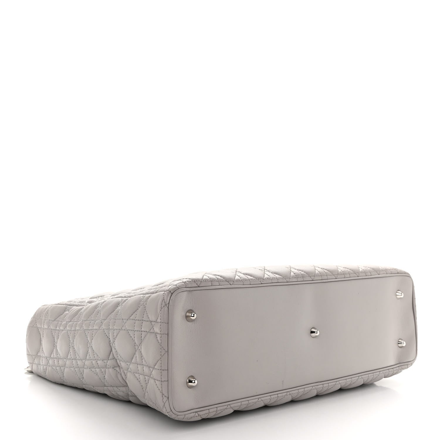 Christian Dior Lambskin Cannage XL Lady Dior Light Grey 4 of 11
