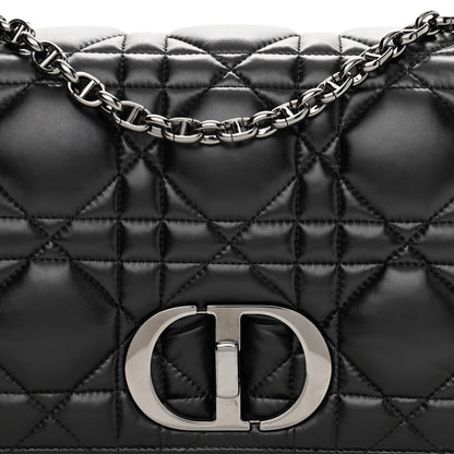 Christian Dior Calfskin Macrocannage Large Caro Bag Black 8 of 11