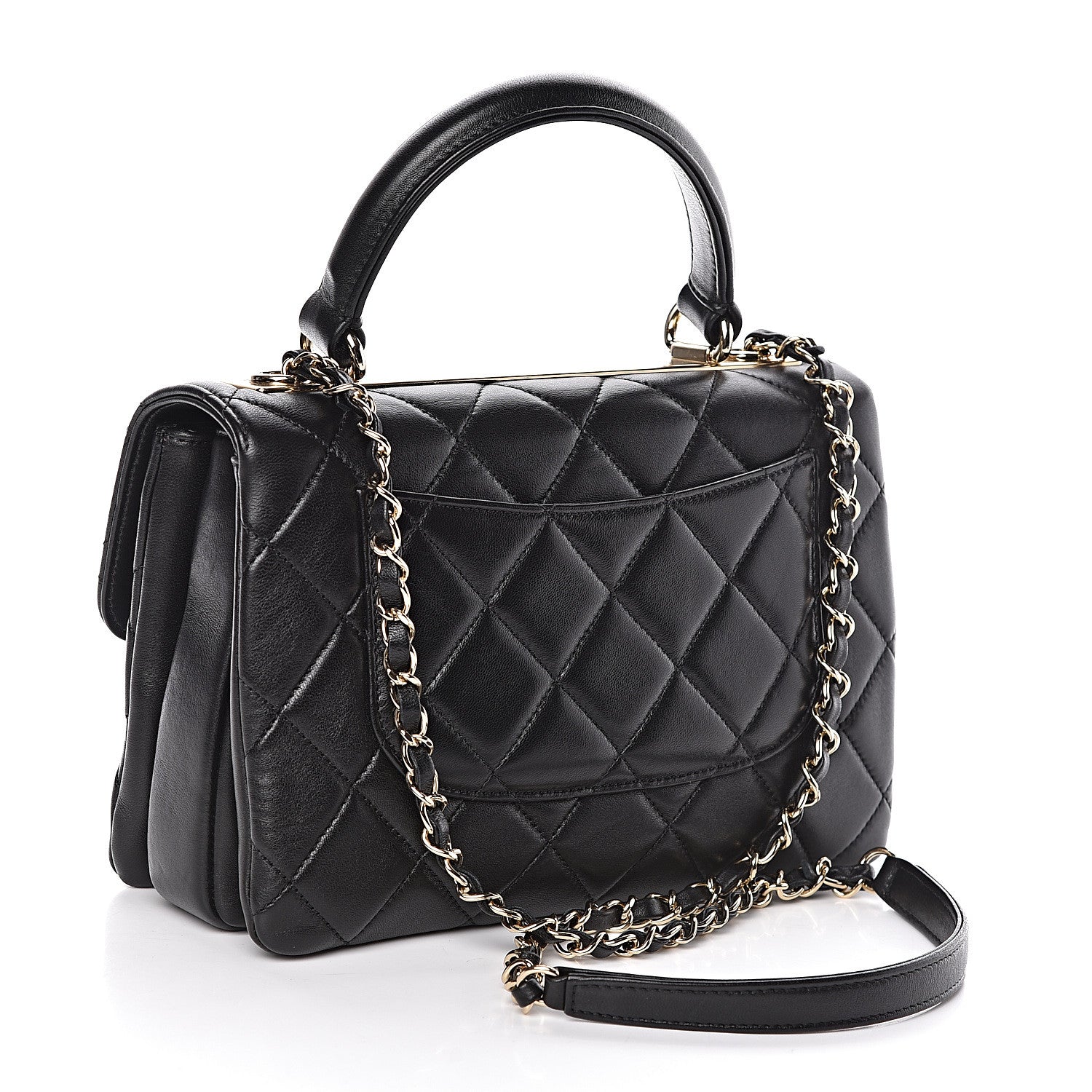 Chanel Lambskin Quilted Small Trendy CC Dual Handle Flap Bag Black 4 of 15