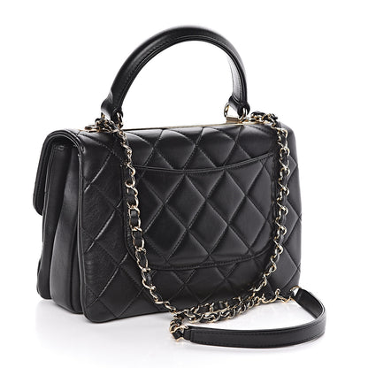 Chanel Lambskin Quilted Small Trendy CC Dual Handle Flap Bag Black 4 of 15