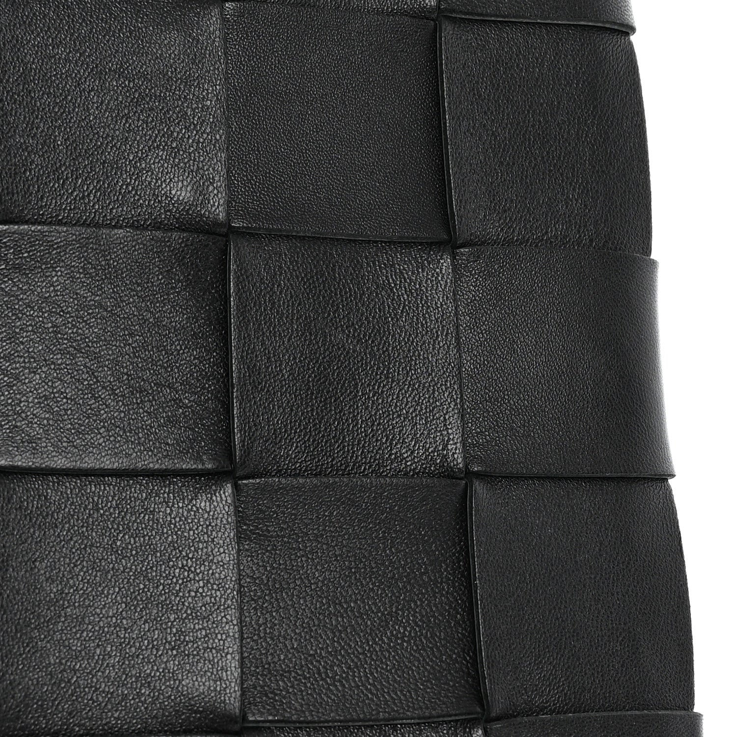 Bottega Veneta Nappa Maxi Intrecciato Cassette Flat Zip Medium Pouch Black 8 of 8