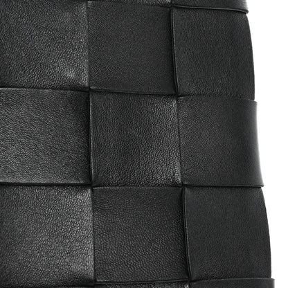 Bottega Veneta Nappa Maxi Intrecciato Cassette Flat Zip Medium Pouch Black 8 of 8