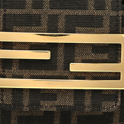Fendi Fabric Jacquard FF 1974 Mini Cookie Hobo Bag Tobacco Moro 8 of 11