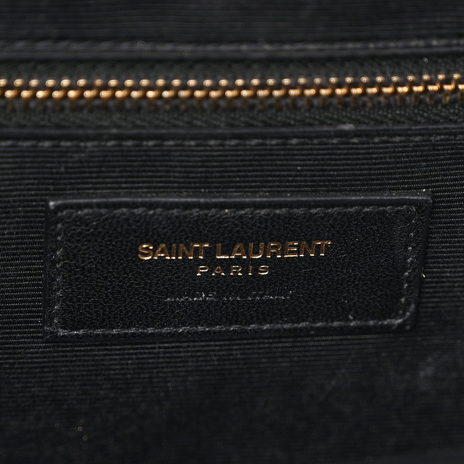Saint Laurent Grain De Poudre Matelasse Chevron Large Monogram Satchel Black 6 of 11