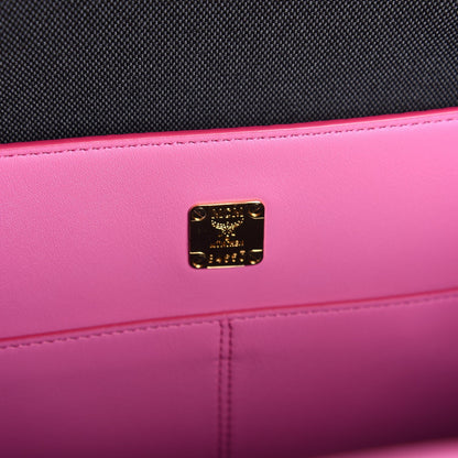 MCM Visetos Shopper Tote Pink 6 of 6