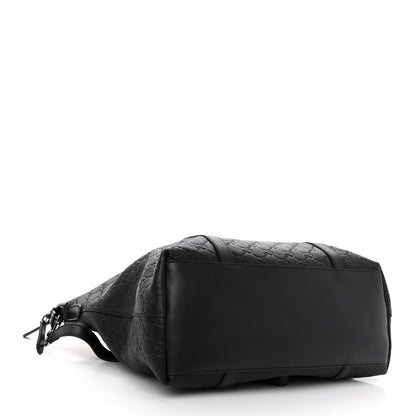 Gucci Guccissima Large GG Charm Convertible Dome Satchel Black 4 of 11