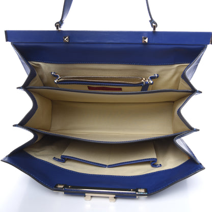 Valentino Garavani Calfskin Rockstud Frame Bag Blue 5 of 13