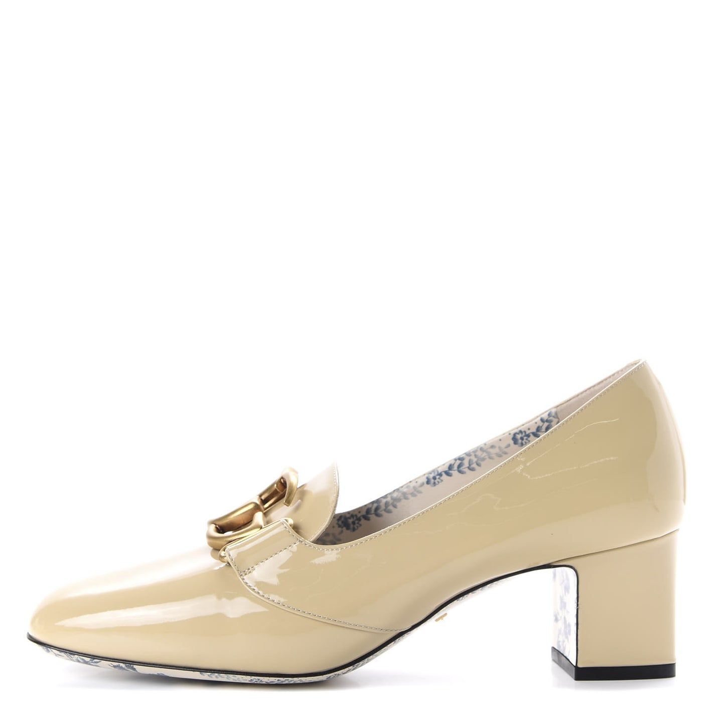 Vernice GG Victoire 55mm Loafer Pumps 39 Sand Storm