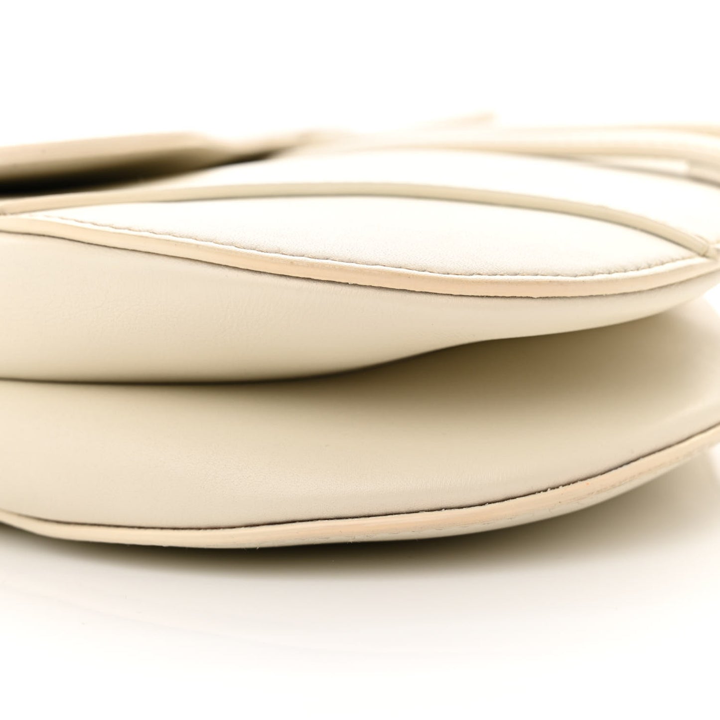 Ultra Matte Calfskin Saddle Bag Off White