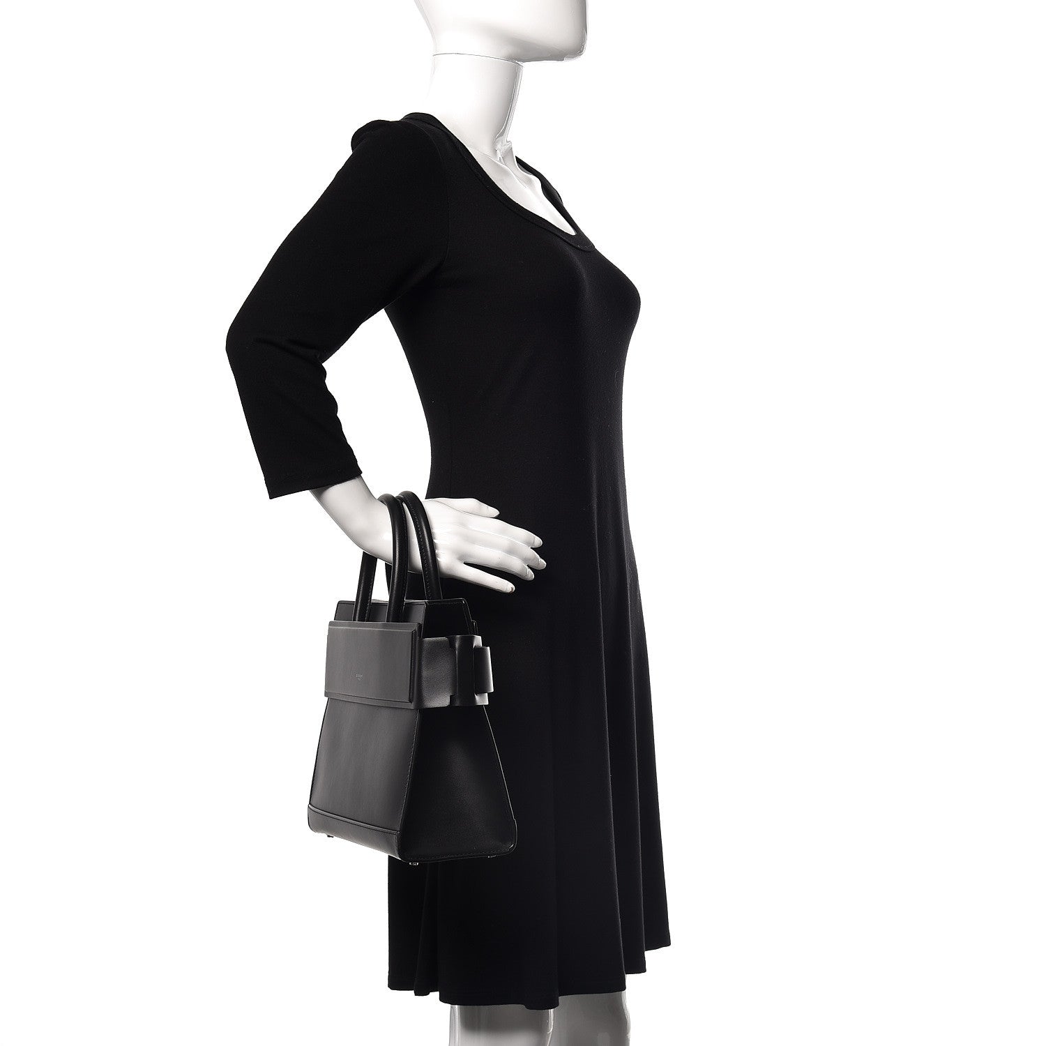 Givenchy Smooth Calfskin Small Horizon Satchel Black 3 of 11