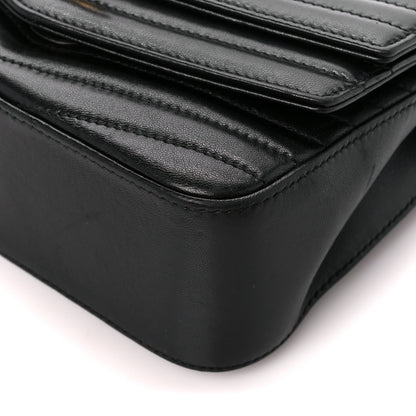 Saint Laurent Lambskin Matelasse Chevron Monogram Small Sulpice Bag Black 12 of 12