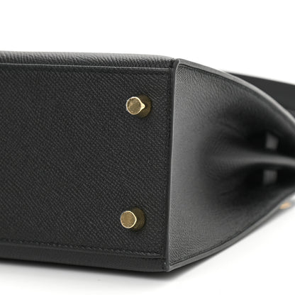 Hermes Epsom Kelly Sellier 25 Black 10 of 12