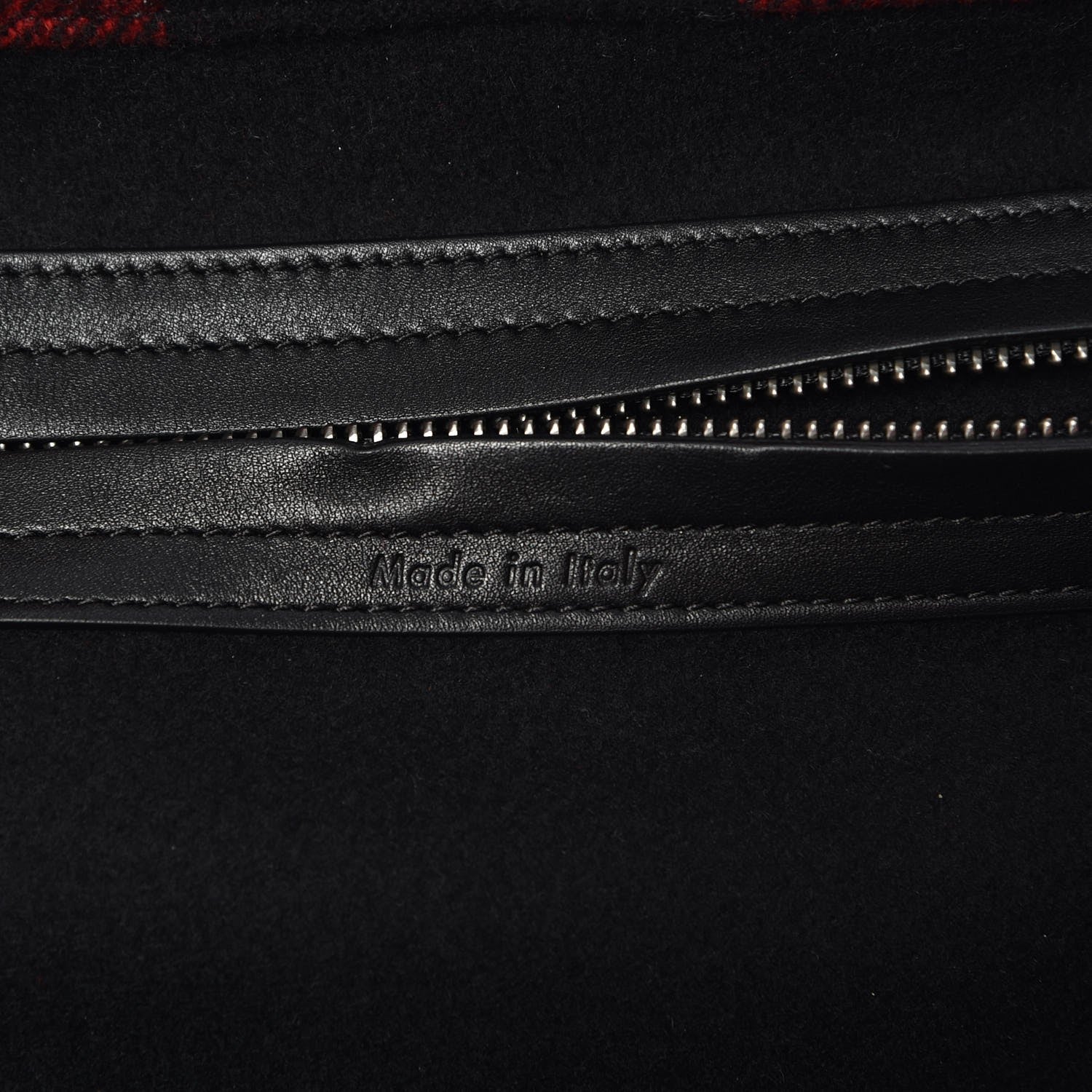 Celine Wool Medium Tartan Phantom Luggage Red 6 of 9