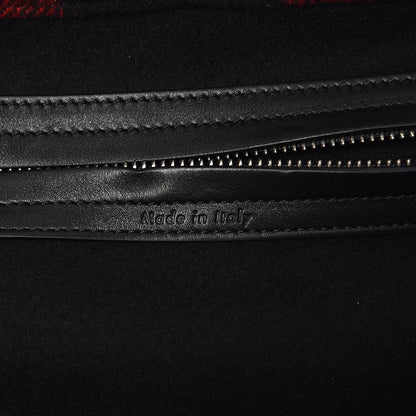 Celine Wool Medium Tartan Phantom Luggage Red 6 of 9