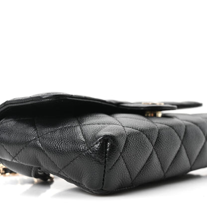 Chanel Caviar Quilted CC Flap Belt Bag Black 9 of 11