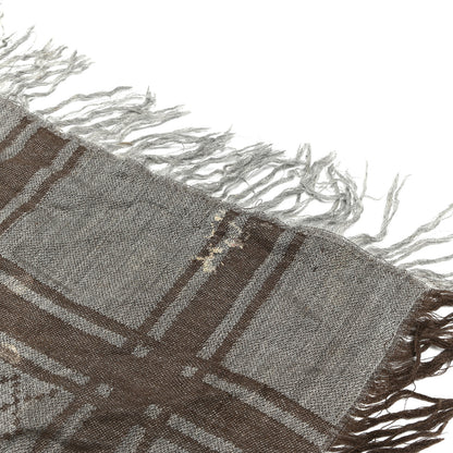 Gucci Wool Silk Fox Fur Monogram Shawl Scarf Brown 5 of 6