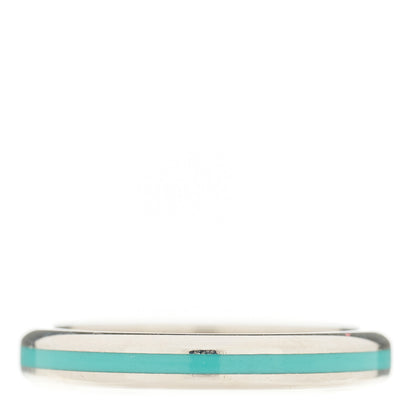 Tiffany Sterling Silver Enamel Stackable Ring Blue 52 6 1 of 5