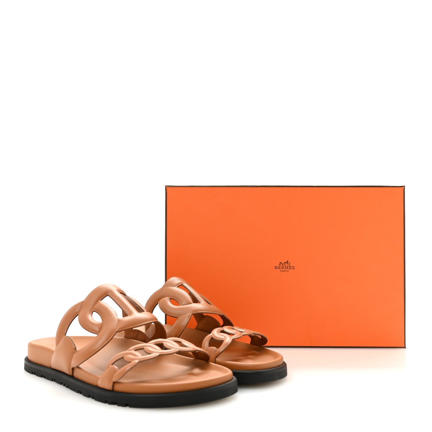 Hermes Nappa Extra Sandals 38 Naturel 10 of 10