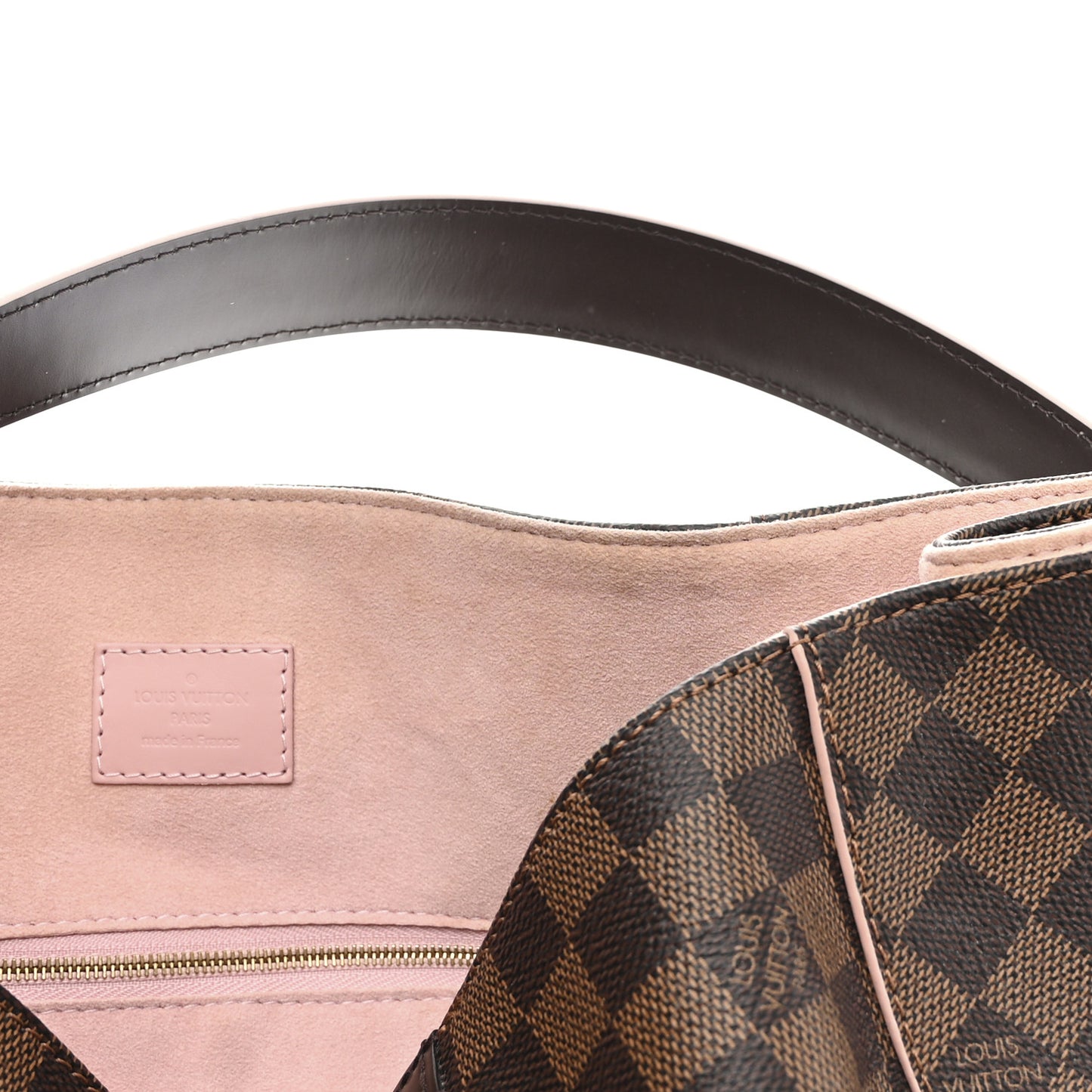 Damier Ebene Caissa Hobo Rose Ballerine