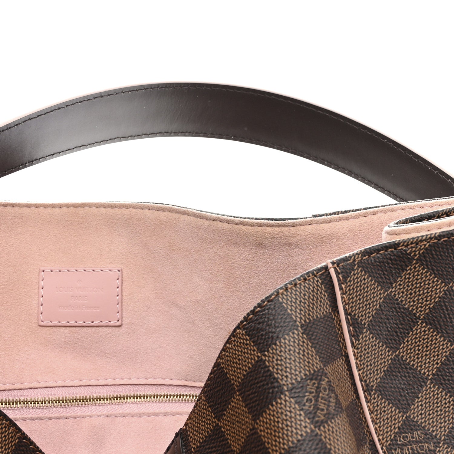Louis Vuitton Damier Ebene Caissa Hobo Rose Ballerine 11 of 11