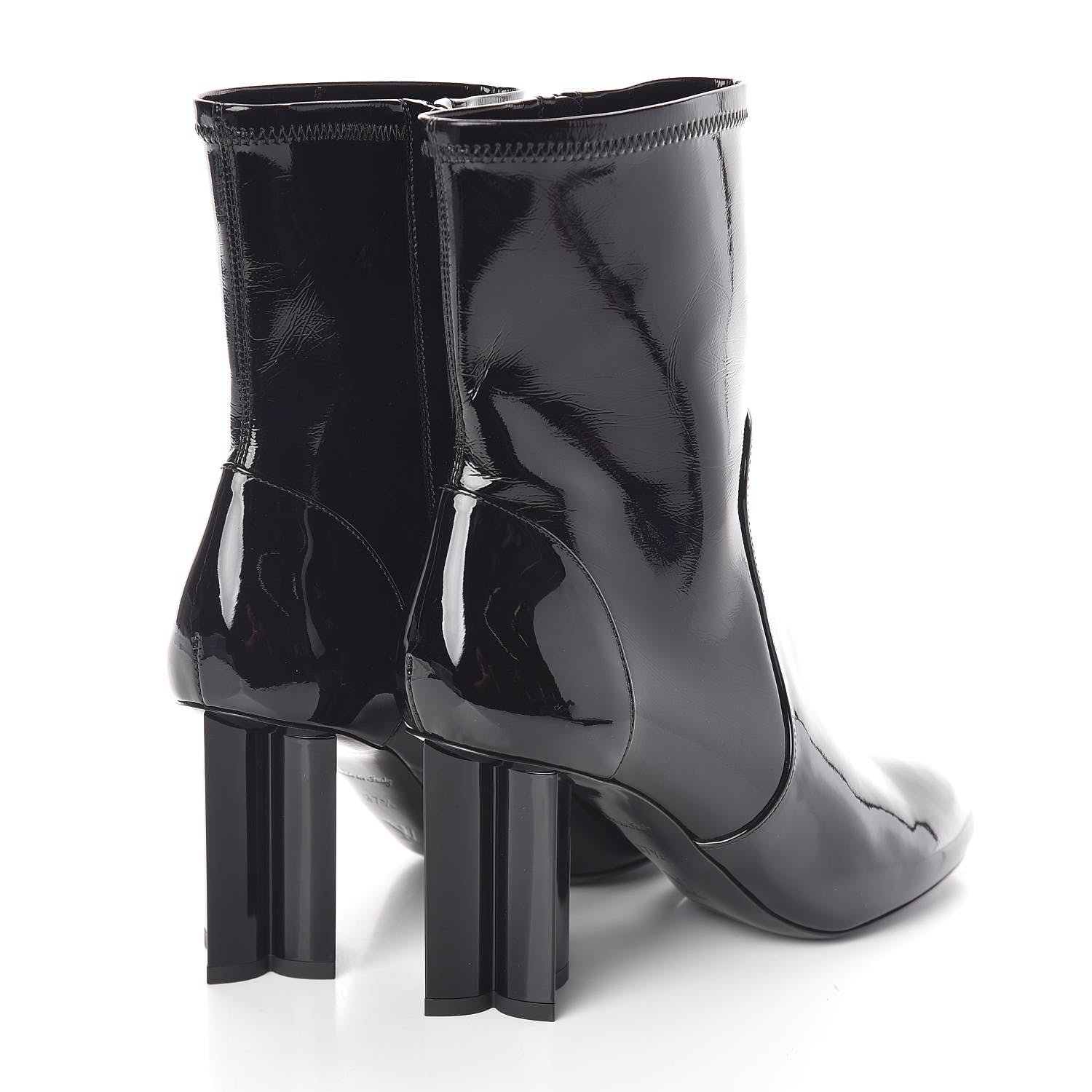 Louis Vuitton Patent Silhouette Ankle Boots 37.5 Black 4 of 7