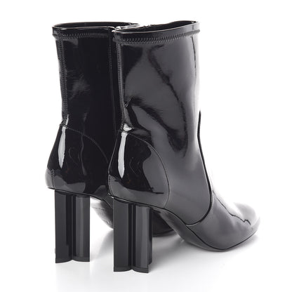Louis Vuitton Patent Silhouette Ankle Boots 37.5 Black 4 of 7