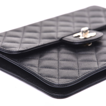 Chanel Caviar Quilted Square Flap Clutch Black 7 of 13